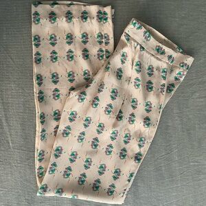 Ladybug Patterned Silk Pants